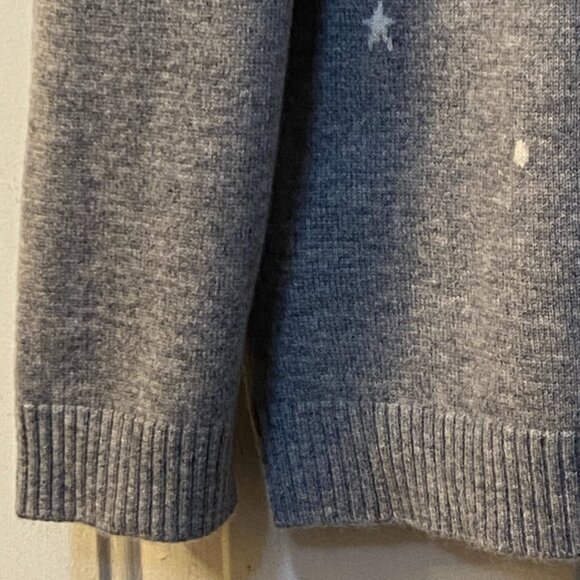 NEW Repeat 100% Cashmere Women Sz S Gray Sweater Pullover "To The Moon and Back" - Picture 5 of 11